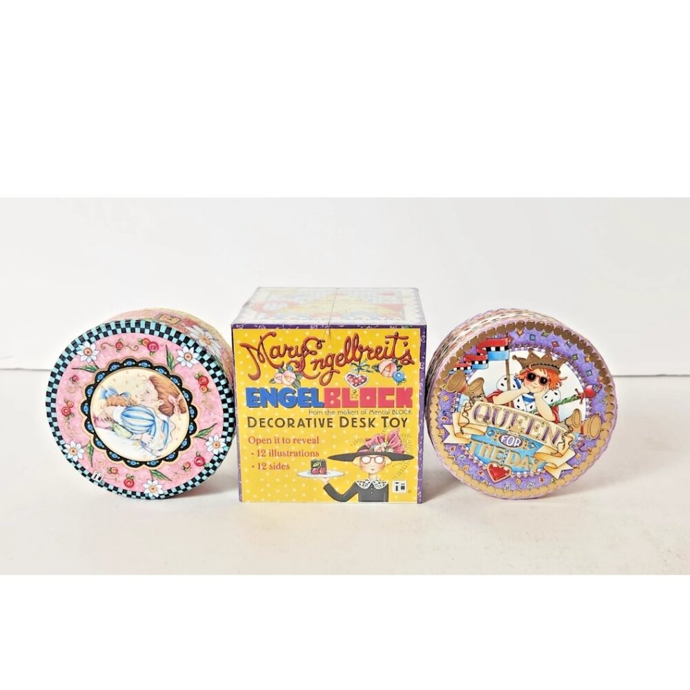 Mary Engelbreit Trinket Boxes & EngelBlock 3-Piece Collectible Gift Set